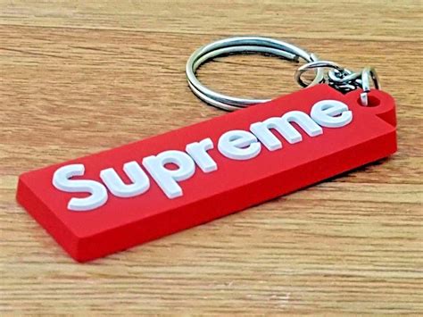 supreme metal box logo keychain|buy supreme keychain online.